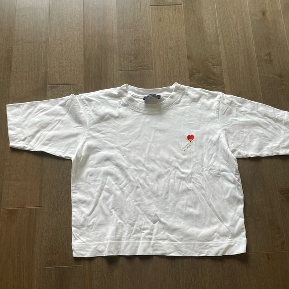 The Kooples White T-Shirt with Embroidery Size Small - Picture 5 of 8